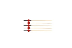 Pique en bambou rouge et noir 12 cm - 5000 unités - Betik