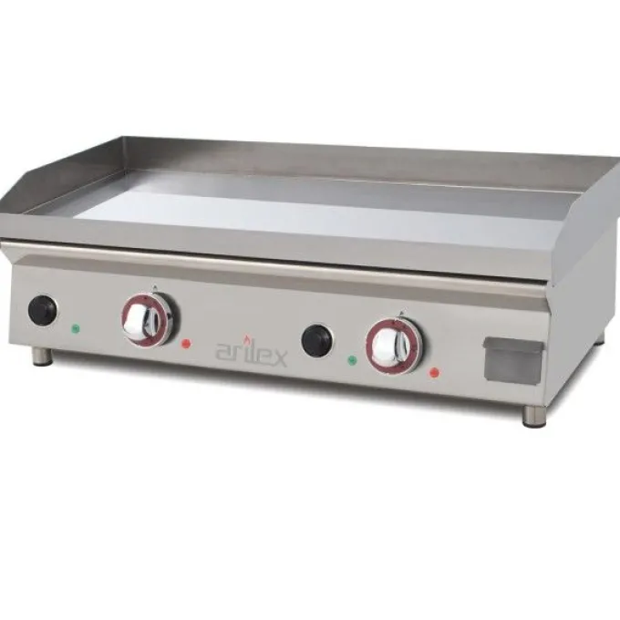 Plancha Electrique en Acier Chromé Dur 800x400 mm - 400 V - Arilex