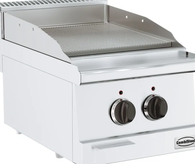 Plancha Electrique Triphasée Rainurée - Gamme 600 - Combisteel
