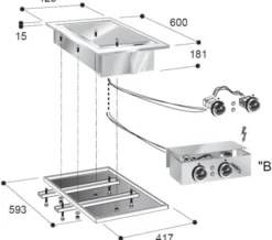 Plancha Encastrable Electrique Plaque Lisse 7,8 kW - Combisteel