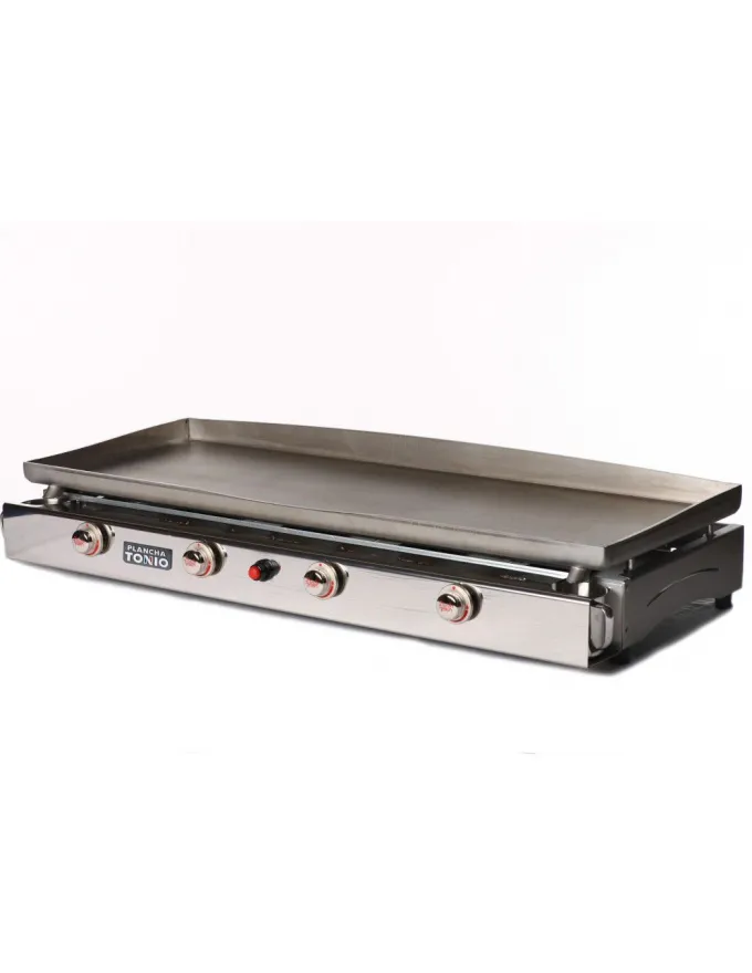 Plancha Gaz 4 Feux LAGOA tout Inox - Plancha Tonio