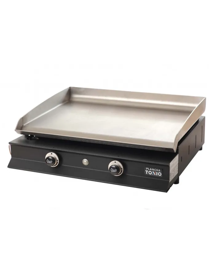 Plancha Gaz IBISSA 2 Feux - Caisson Acier Epoxy Plaque Inox - Plancha Tonio