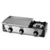 Plancha gaz L 930 mm - Acier rectifié 15 mm + réchaud - HR Fainca