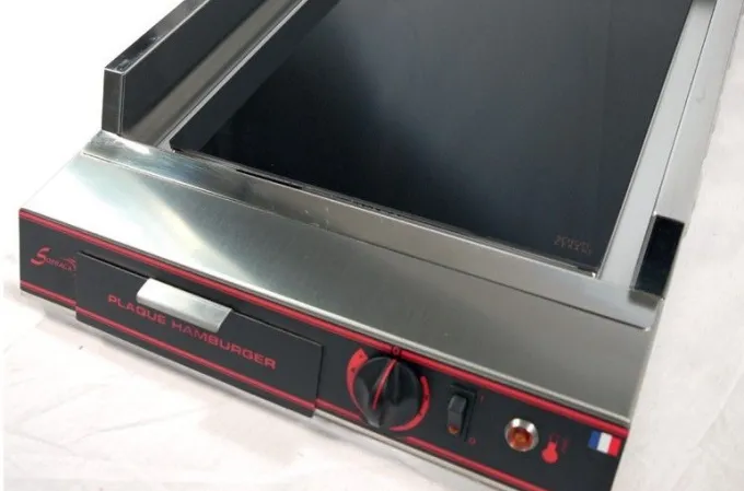 Plancha vitrocéramique électrique - Spécial hamburgers I - L 400 mm - Sofraca