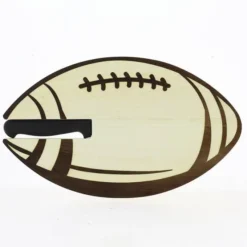 Planche Bois Ovale avec Couteau Décor Rugby Lot de 60 - Créapak