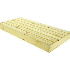 Planche Caillebotis Pin Naturel 62.5x28x6 cm Lot de 2 - Prolinea