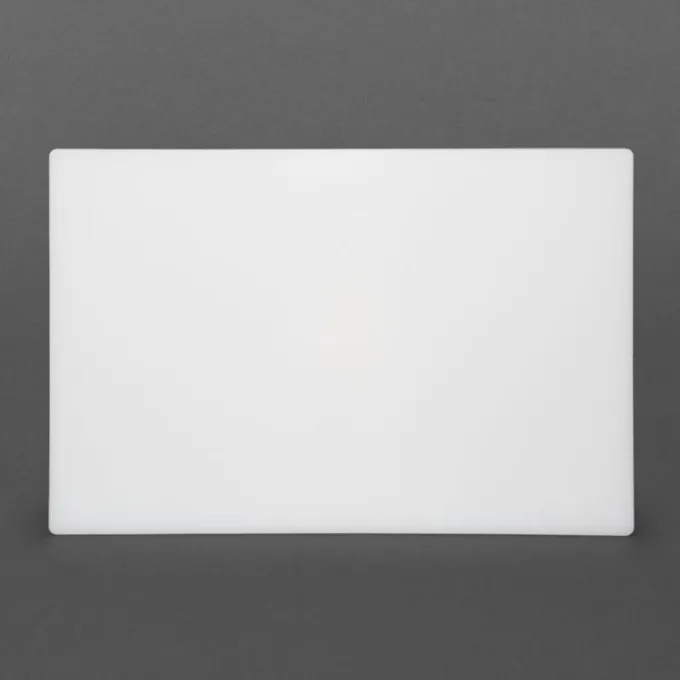 Planche à Découper Blanche en Polyéthylène 45x30x1cm - Hygiplas