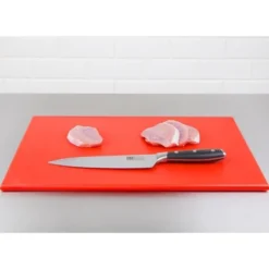 Planche à découper rouge 450 x 300 x 12 mm haute densité - Hygiplas