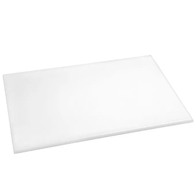 Planche à découper 46 x 30,5 x 1,3 cm blanche anti-bactérienne, haute densité - Hygiplas