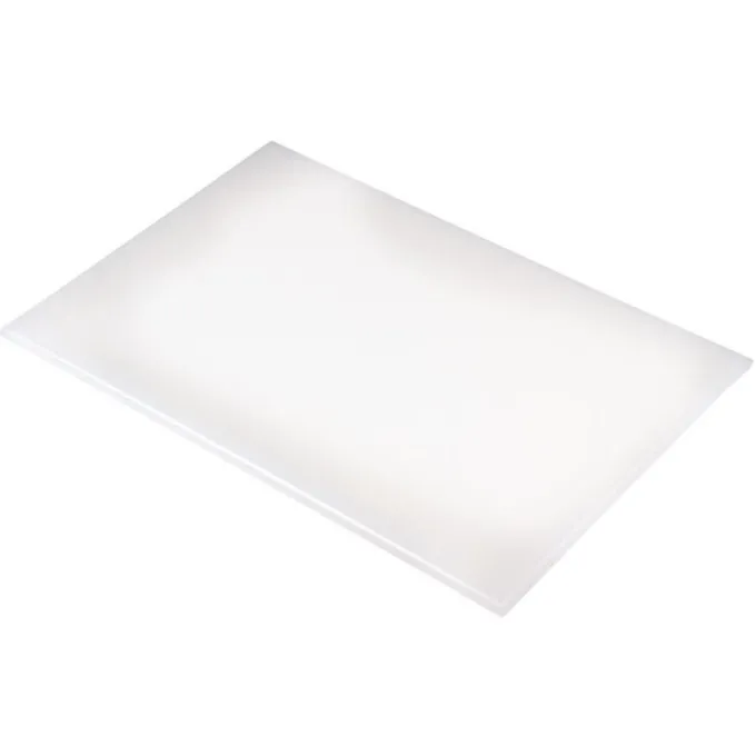 Planche à découper 46 x 30,5 x 1,3 cm blanche anti-bactérienne, haute densité - Hygiplas