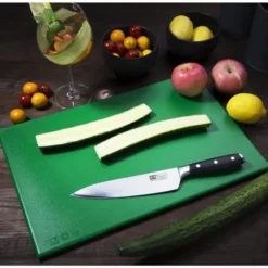 Planche à découper 600 x 450 x 12 mm haute densité verte - Hygiplas
