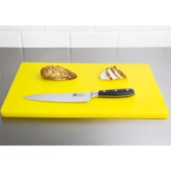 Planche à découper 450 x 350 x 20 mm jaune basse densité - Hygiplas