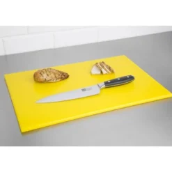 Planche à découper 450 x 300 x 12 mm jaune haute densité - Hygiplas