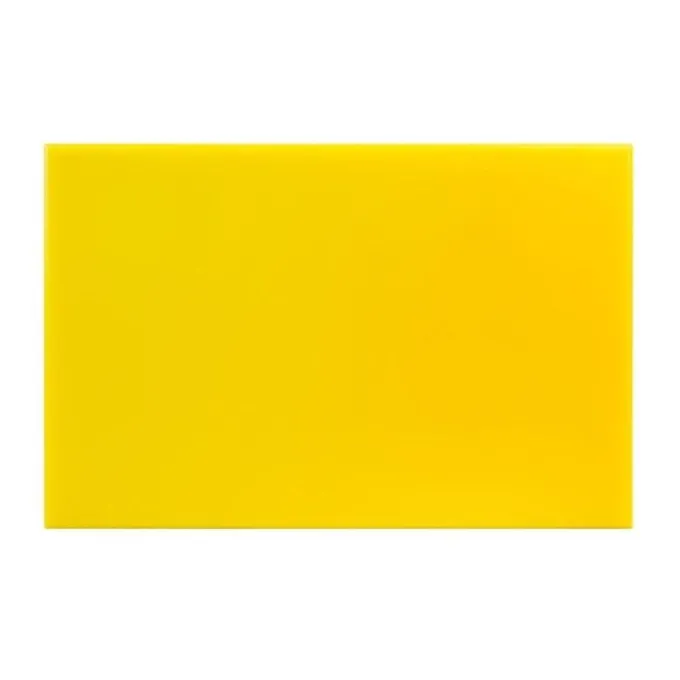 Planche à découper 600 x 450 x 12 mm jaune haute densité - Hygiplas