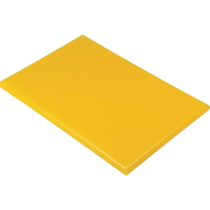 Planche polyéthylène 45 x 30 cm jaune haute densité - Hygiplas