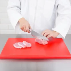 Planche polyéthylène 450 x 300 mm rouge haute densité - Hygiplas