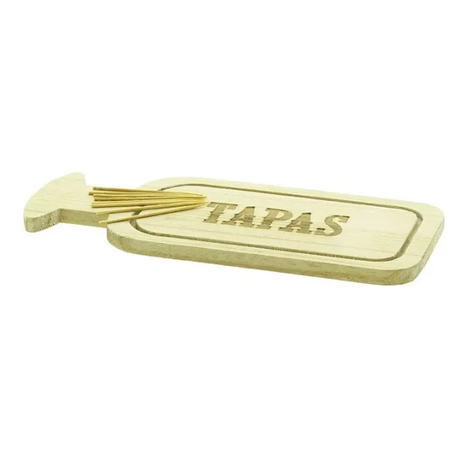 Planchette À Tapas + 8 Piques Bois 23X10 Lot de 120 - Créapak