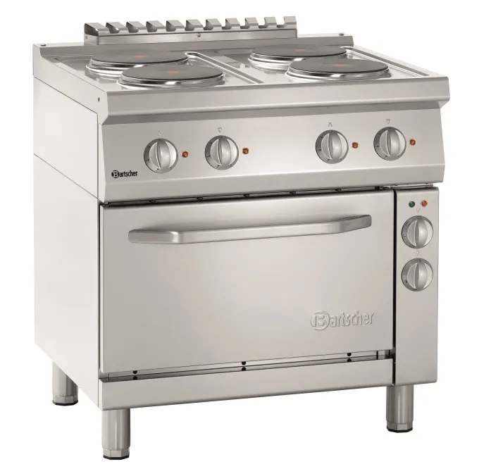 Plan de cuisson Électrique à 4 Plaques Rondes avec Four Électrique GN 1/1 - Bartscher