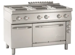 Plan de cuisson Électrique 6 Plaques Carrées avec Four Électrique GN 1/1 - Bartscher