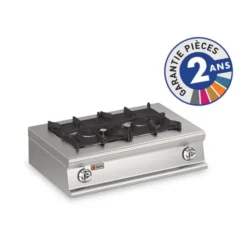 Plaque Coup de Feu à Gaz à Poser - 2 feux vifs - 15,7 kW - Baron