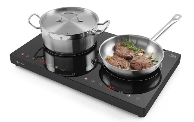 Plaque de cuisson à induction double Kitchen Line 230V/3500W - Hendi
