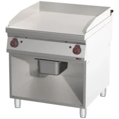Plaque de cuisson lisse/nervurée chromée FTHRC 90/80 G - Redfox