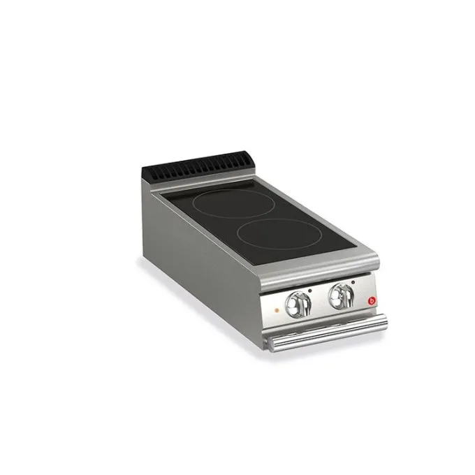 Plaque de Cuisson - Plaque lisse - 2 zones - 5 kW - Baron