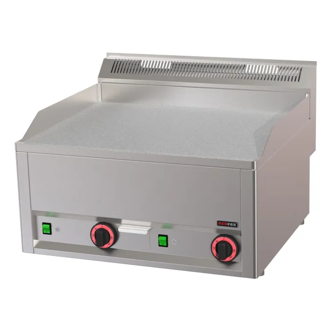 Plaque de cuisson 65x48 électrique chrome durable lisse sans soubassement 400 V FTHC 60 EL - Redfox