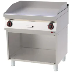 Plaque de cuisson 80x51 électrique chromée lisse avec soubassement 400 V FTHC 70/80 E - Redfox