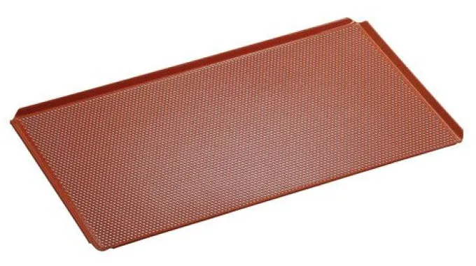Plaque Perforée Revêtement Silicone GN 1/1 Côtés Relevés - Bartscher