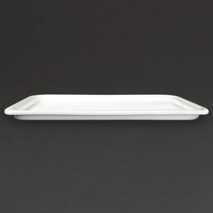 Plat blanc GN 1/1 Olympia Whiteware 30 mm