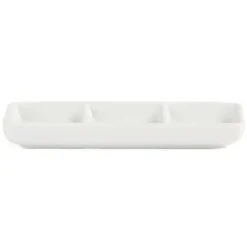 Plat à 3 Compartiments Blanc - Boite de 12 - Olympia