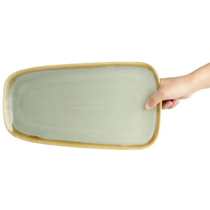 Plat couleur mousse Kiln Olympia 335 mm - Lot de 4