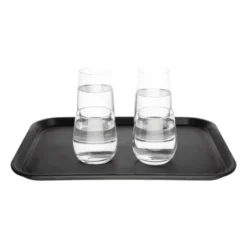 Plateau antidérapant noir Kristallon 405 x 305 mm