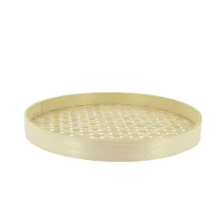 Plateau Bambou Rond Ø28 Lot de 20 - Créapak