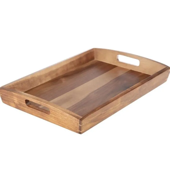 Plateau de service en acacia 510 x 350 x 70 mm - Olympia