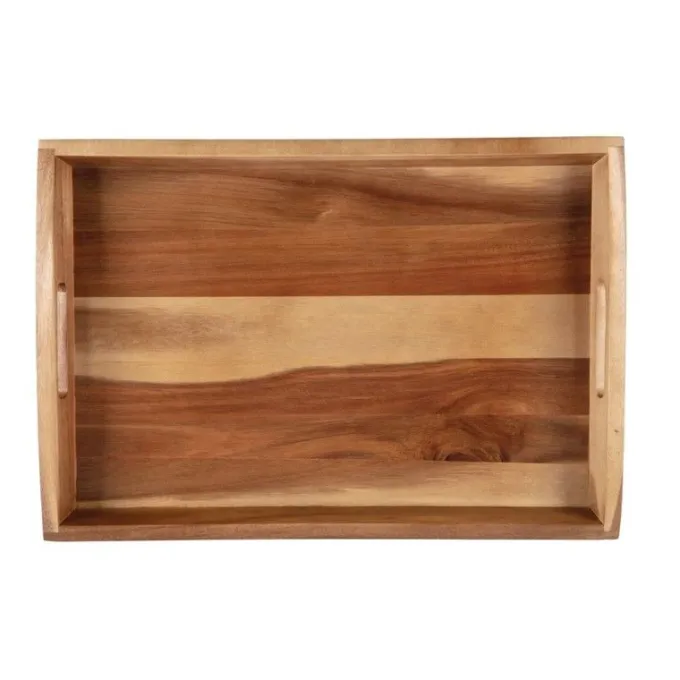 Plateau de service en acacia 510 x 350 x 70 mm - Olympia