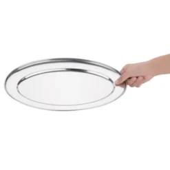 Plateau de Service Inox Ovale 407 mm - Olympia