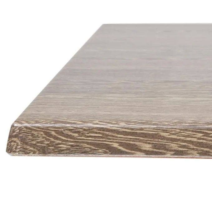 Plateau de Table Bar Restaurant Carré 700 mm - Effet Bois Vieilli - Bolero