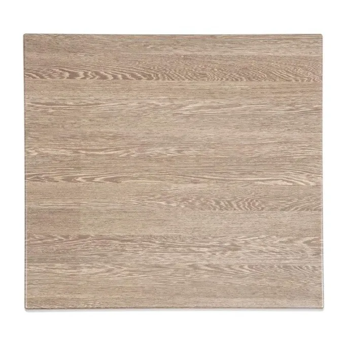 Plateau de Table Bar Restaurant Carré 700 mm - Effet Bois Vieilli - Bolero