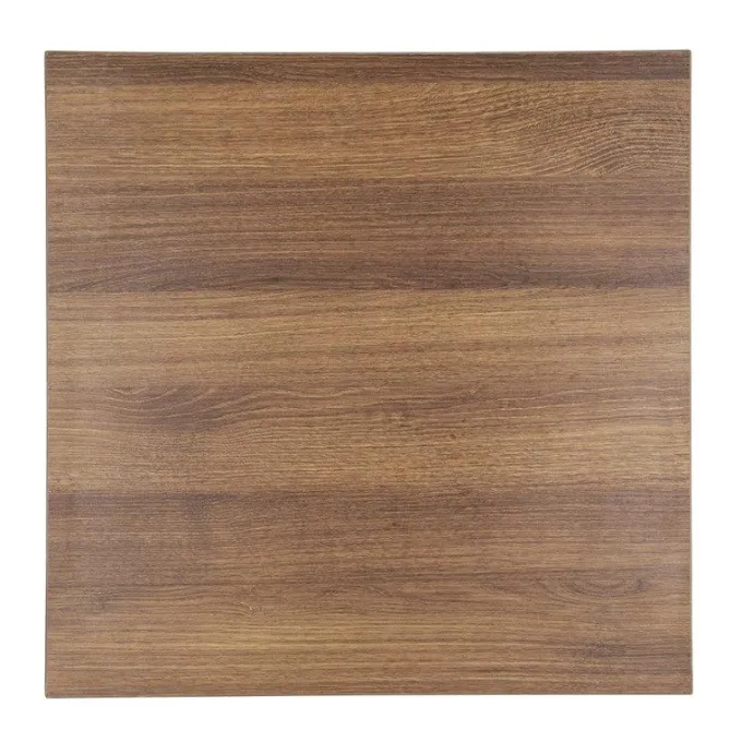 Plateau de table carré 600 mm effet chêne rustique - Bolero