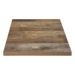 Plateau de Table Carré 600 mm - Effet Bois Vielli - Bolero