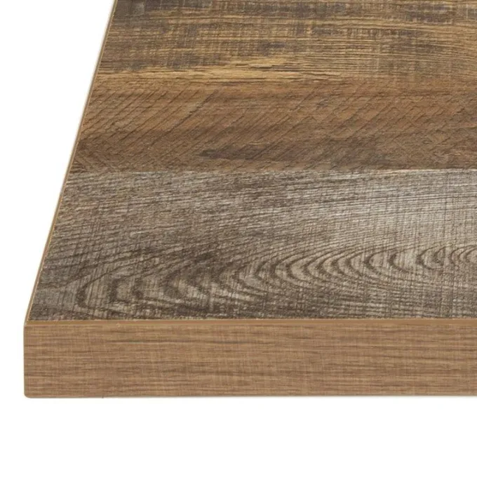 Plateau de Table Carré 700 mm - Effet Bois Vielli - Bolero