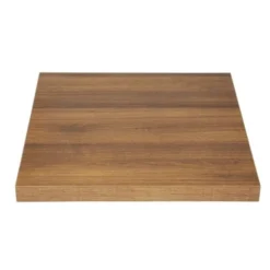 Plateau de table carré 700 mm effet bois chêne rustique - Bolero