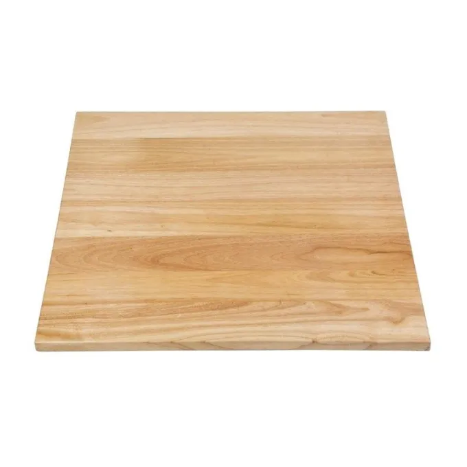 Plateau de Table Carré Pré-Percé Coloris Bois Naturel 700mm - Bolero
