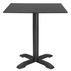 Plateau de Table d'Extérieur Carré Noir Mat 700 mm - Bolero