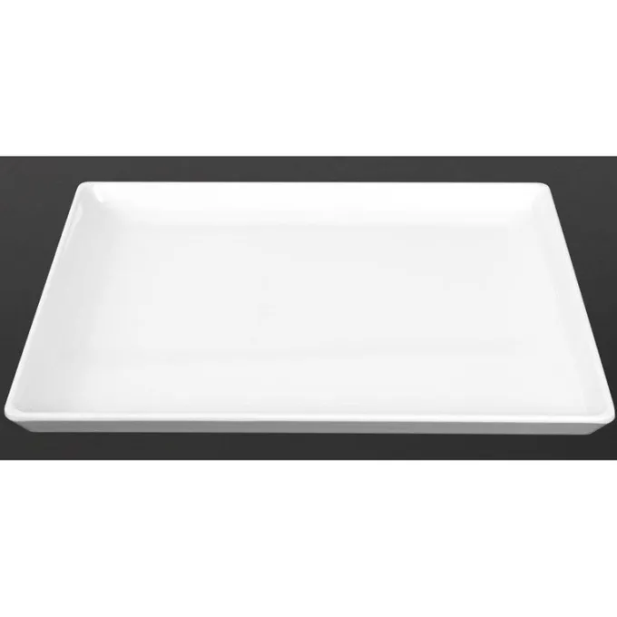 Plateau empilable en mélamine APS Float blanc GN 1/2