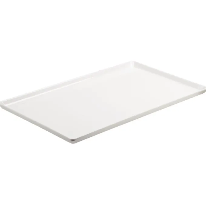 Plateau empilable en mélamine APS Float blanc GN 1/2