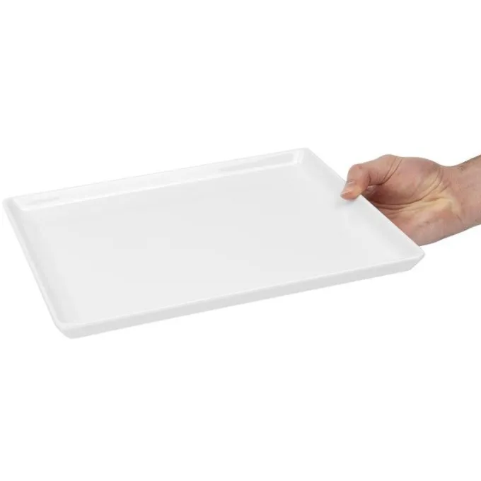 Plateau empilable en mélamine APS Float blanc GN 1/2