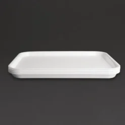 PLATEAU FAST FOOD EN PLASTIQUE OLYMPIA BLANC 345 X 265MM - Kristallon